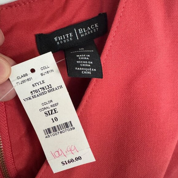 Coral short/midi dress - Picture 3 of 4